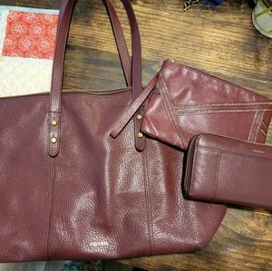 Fossil set - purse, wallet and wristlet